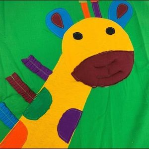 Green Sundress With Giraffe Patchwork